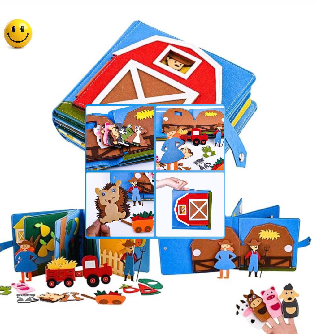 Libro sensorial 3D de granja