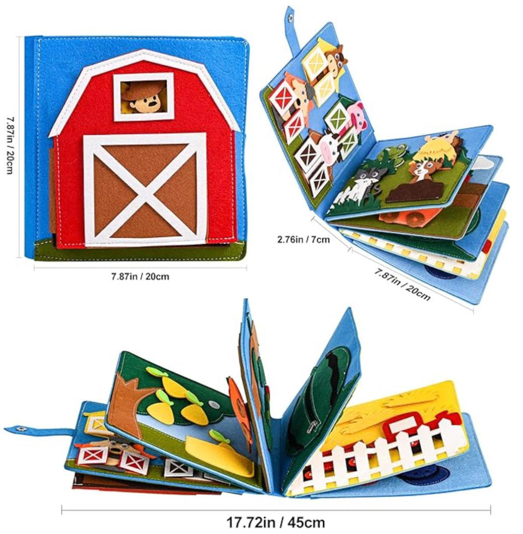 Libro sensorial 3D de granja